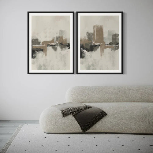 Abstract Cityscape Wall Art (Set of 2)